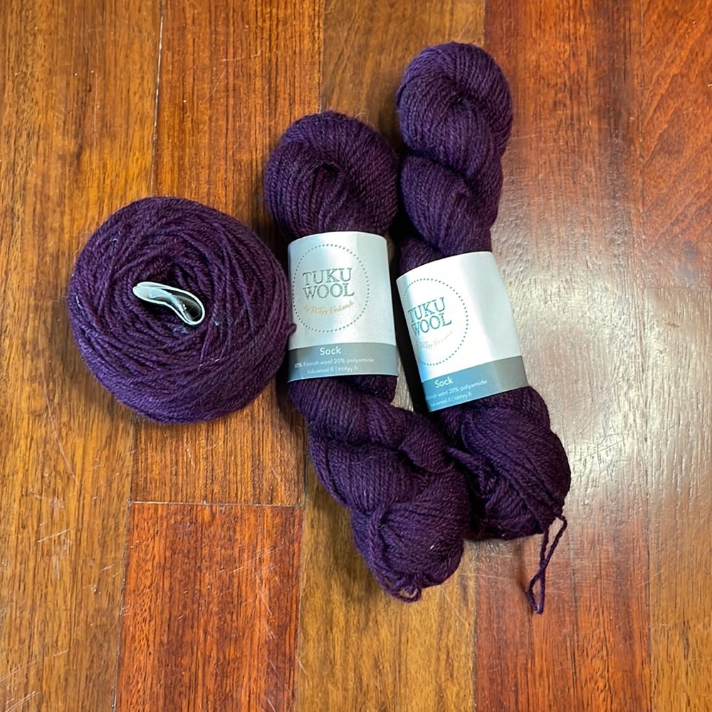 NWT Tuku Wool Sock- 3 hanks